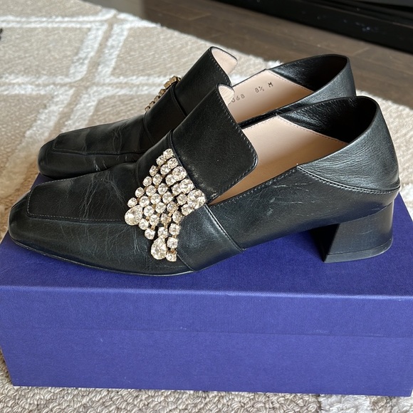 Stuart Weitzman Irises convertible loafer with crystal embellishment. Size 8.5. - Picture 5 of 13